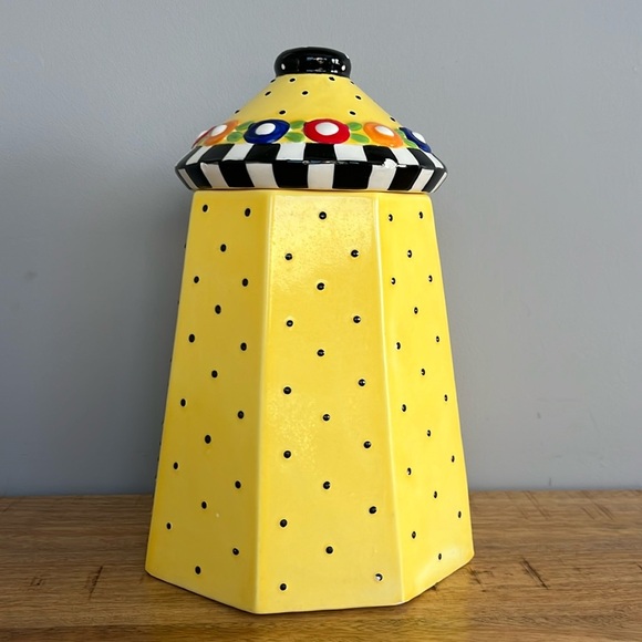 Sakura Mary Engelbreit Vintage Afternoon Tea Cookie Jar - Picture 1 of 12